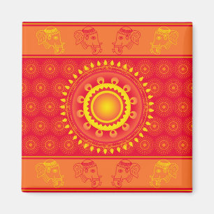 Indian pattern magnet