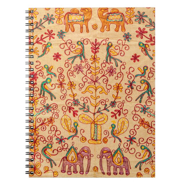 Indian pattern on fabricindian, fabric, india, orn notebook (Front)