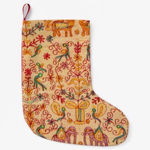 Indian pattern on fabricindian, fabric, india, orn small christmas stocking