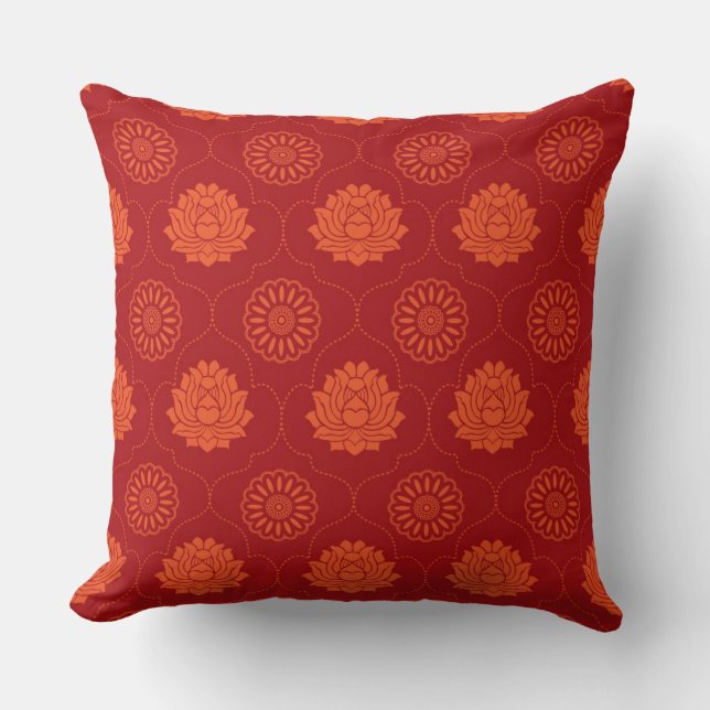 Indian Pattern Throw Pillow (Front)