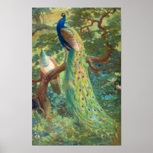 Indian Peafowl   Charles Robert Knight Poster
