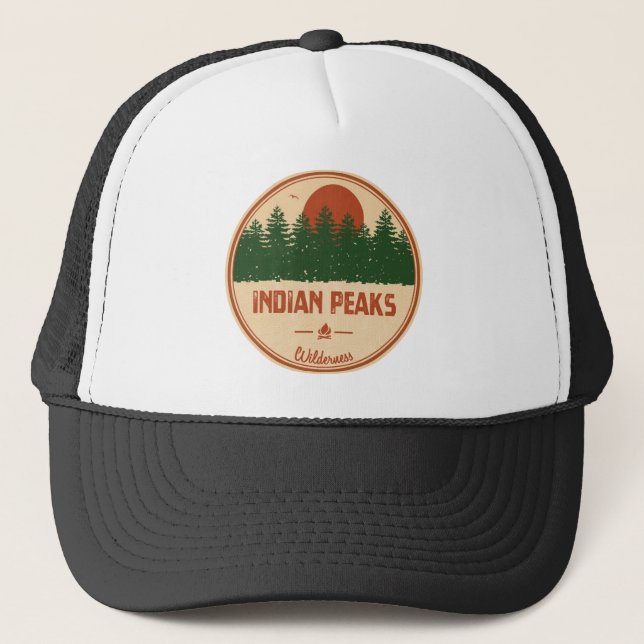 Indian Peaks Wilderness Colorado Trucker Hat (Front)