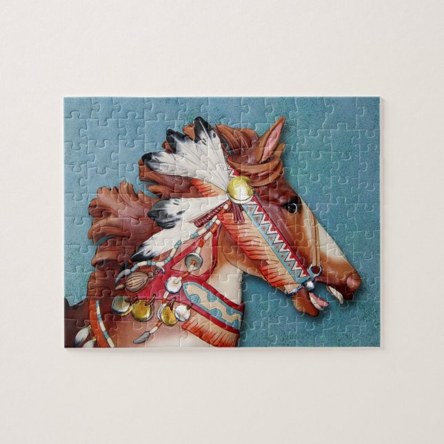 Indian Pony Head puzzle (Horizontal)