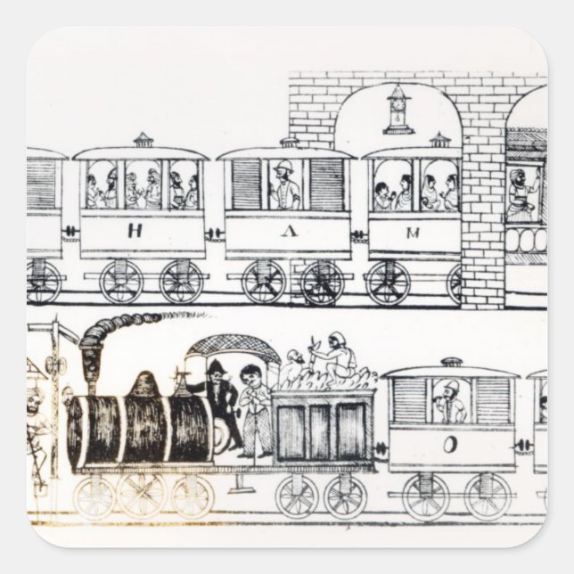 Indian Railway Square Sticker (Front)