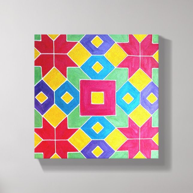 Indian rangoli on canvas (Front)