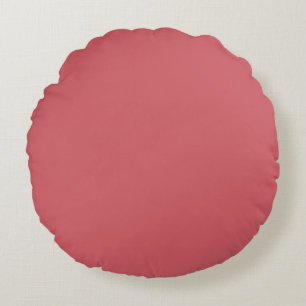 Indian Red solid plain Color Round Pillow