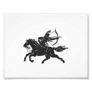 Indian riding horse - Choose background color Photo Print