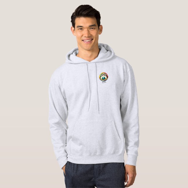 Indian River Men's BLACK Letter Pullover Hoodie (Front Full)