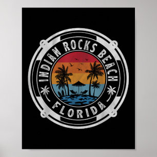 Indian Rocks Beach Florida Summer Vacation Vintage Poster
