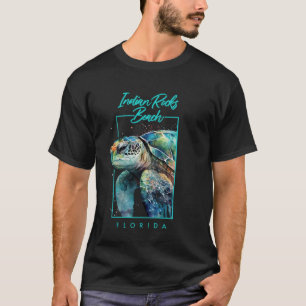 Indian Rocks Beach Florida Watercolor Sea Turtle P T-Shirt