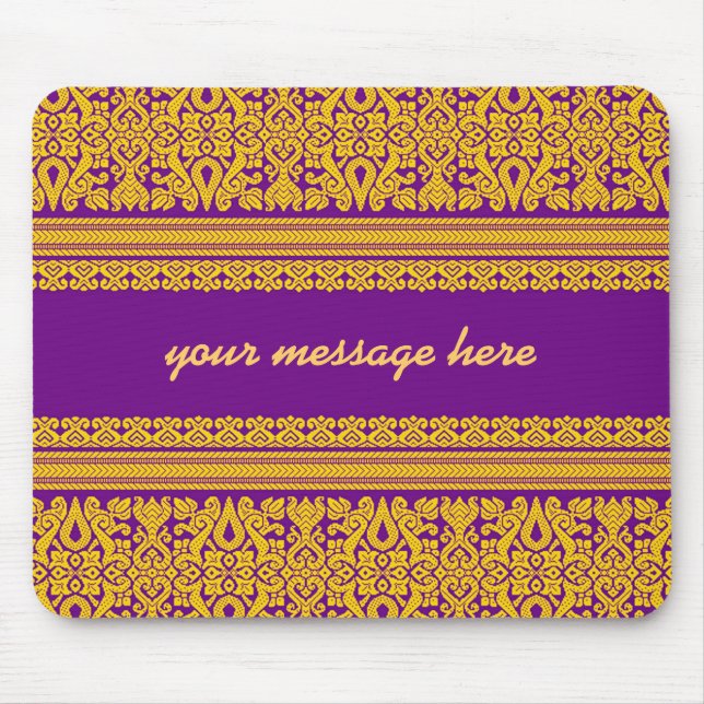 Indian Sari Design - Purple Mousepad (Front)