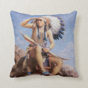 Indian Scout Native American MoJo Pillow