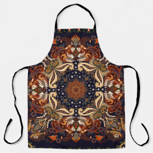 Indian seamless ornament. Vintage symmetric patter Apron