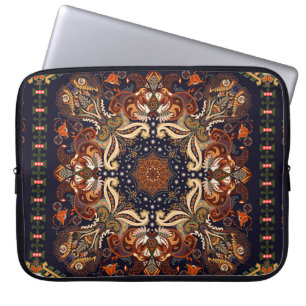 Indian seamless ornament. Vintage symmetric patter Laptop Sleeve