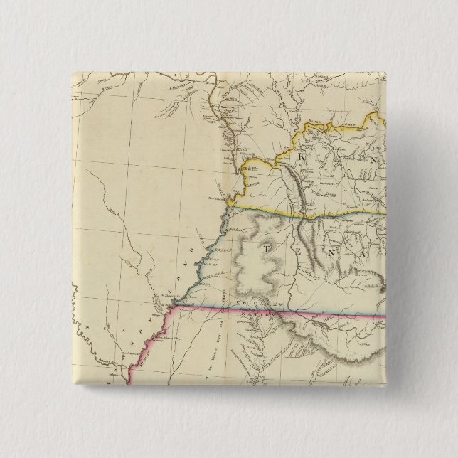 Indian Settlements in North America 3 2 Inch Square Button (Front)