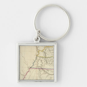 Indian Settlements in North America 3 Keychain