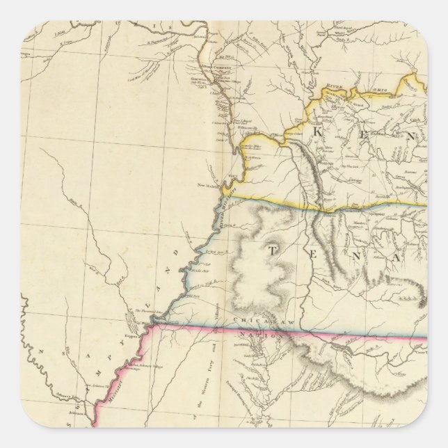 Indian Settlements in North America 3 Square Sticker (Front)