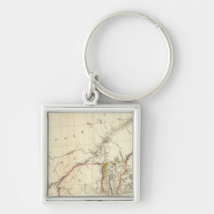 Indian Settlements in North America 5 Keychain