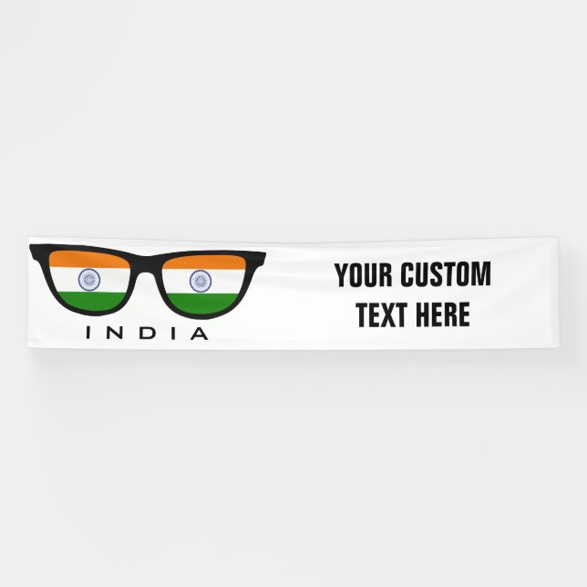 Indian Shades custom text & colour banner (Horizontal)