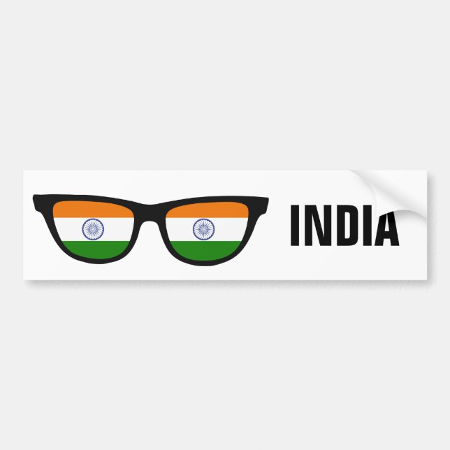 Indian Shades custom text & colour bumpersticker Bumper Sticker (Front)