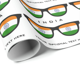 Indian Shades custom text & colour gift wrap