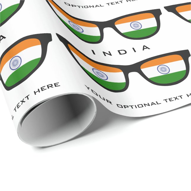 Indian Shades custom text & colour gift wrap (Roll Corner)