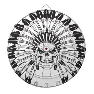 Indian Skull Chief Dartboard