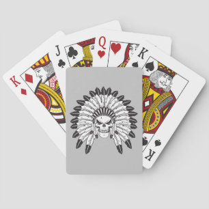 Indian Skull Chief Playing Cards