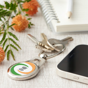 Indian spiral flag keychain