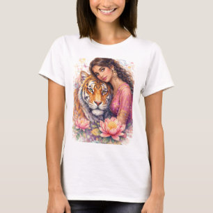 Indian Spring - Portrait Princess & Tiger T-Shirt