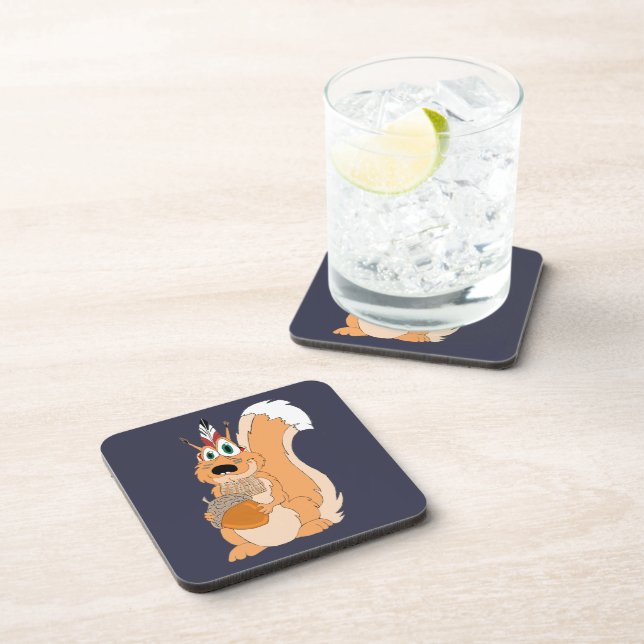 Indian Squirrel with Nut Coaster (Right Side)