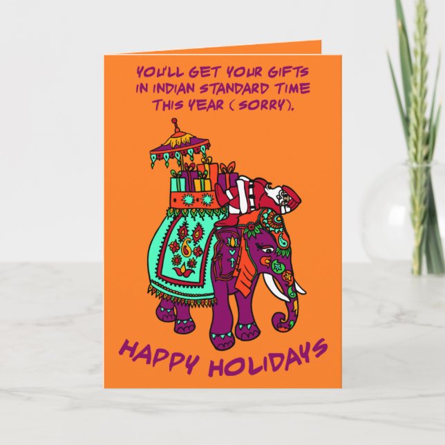 Indian Standard Time Holiday Card (Front)