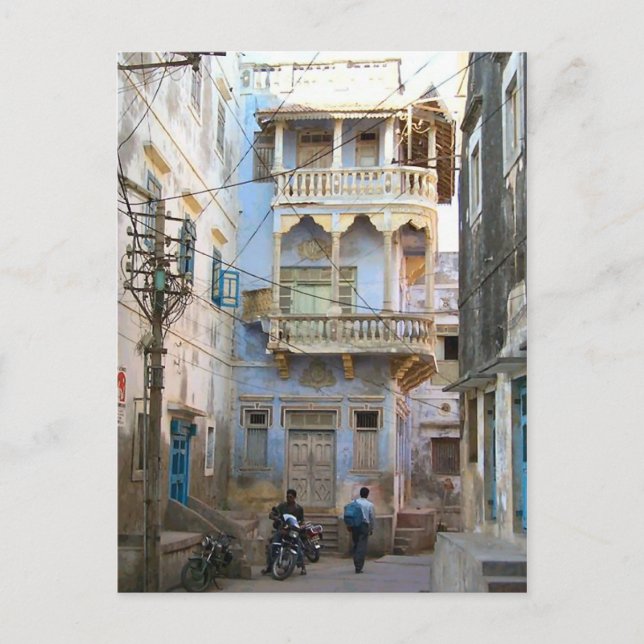 Indian Street scene Postcard (Front)