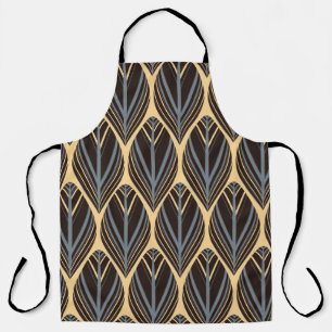 indian style feathers seamless pattern in silver i apron