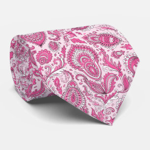 Indian style paisley floral seamless pattern tie