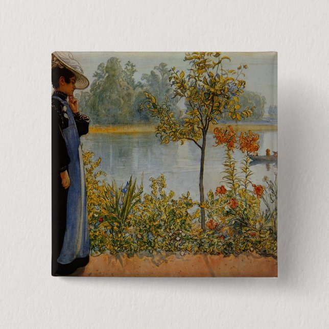 Indian Summer 2 Inch Square Button (Front)