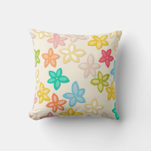 Indian Summer flowers Throw Pillow