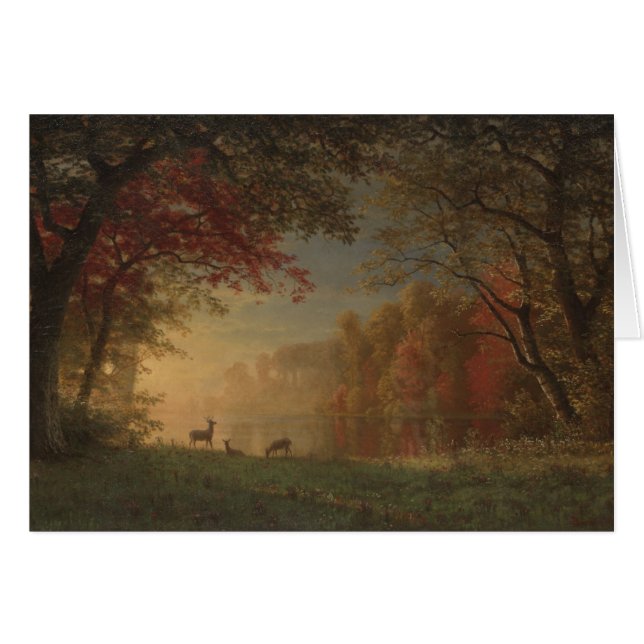 Indian Sunset Deer by a Lake (Front Horizontal)