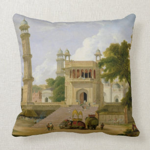 Indian Temple, said to be the Mosque of Abo-ul-Nab Throw Pillow