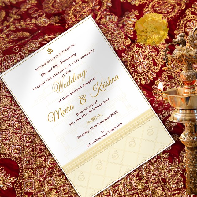  Indian Temple Wedding Invitation  (Creator Uploaded)