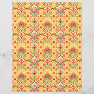 Indian temple yellow double-sides scrapbook paper