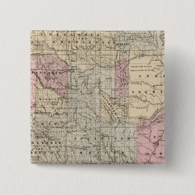 Indian Terr 2 Inch Square Button (Front)