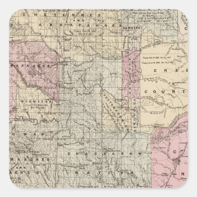 Indian Terr Square Sticker (Front)