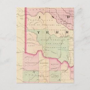 Indian Terr, Texas NW portion Postcard