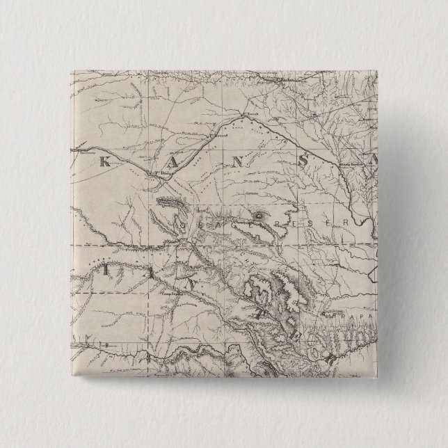 Indian Territory 2 Inch Square Button (Front)