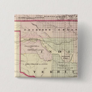 Indian Territory 2 Inch Square Button