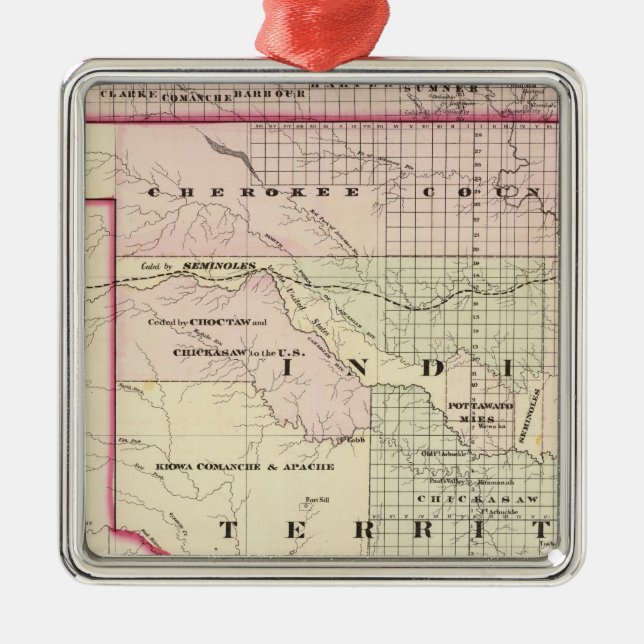 Indian Territory 2 Metal Ornament (Front)