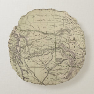 Indian Territory, North Texas, New Mexico Round Pillow