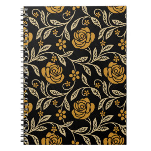 Indian textile: traditional floral seamless. notebook
