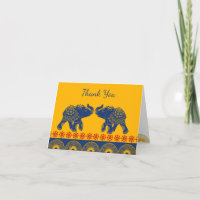 Indian Themed Elephants in Royal Blue Wedding